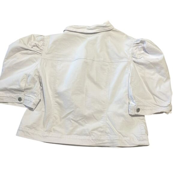 Ashley Stewart bejeweled white Jean Jacket and Crop pants, 22/24 - Picture 9 of 10